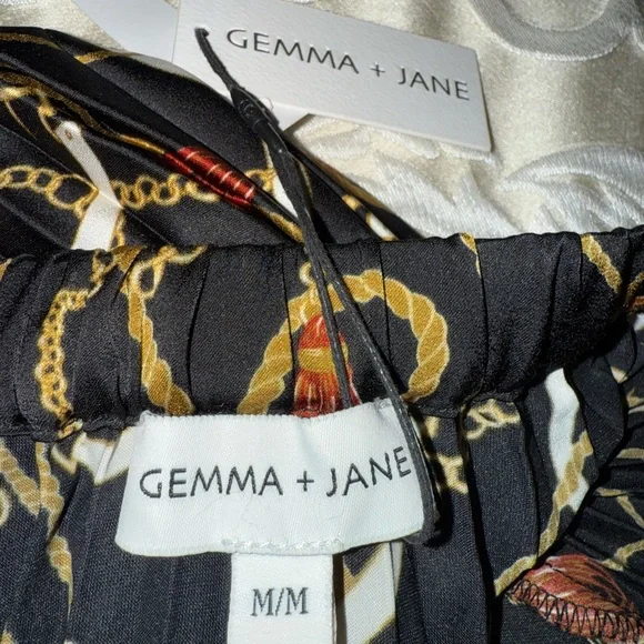 Gemma & Stella print pleated skirt US M - Picture 4 of 5